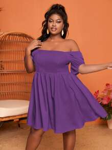 Slaydiva Kleid mit Puffärmeln