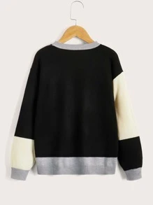 Boys Colour Block Drop Shoulder Jumper - Multicolor - View 2