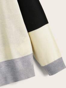 Boys Colour Block Drop Shoulder Jumper - Multicolor - View 4