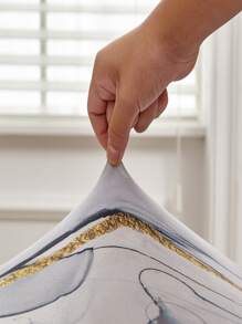 1入組金屬質感圖案有彈性餐椅套 - 彩色 - 查看 3