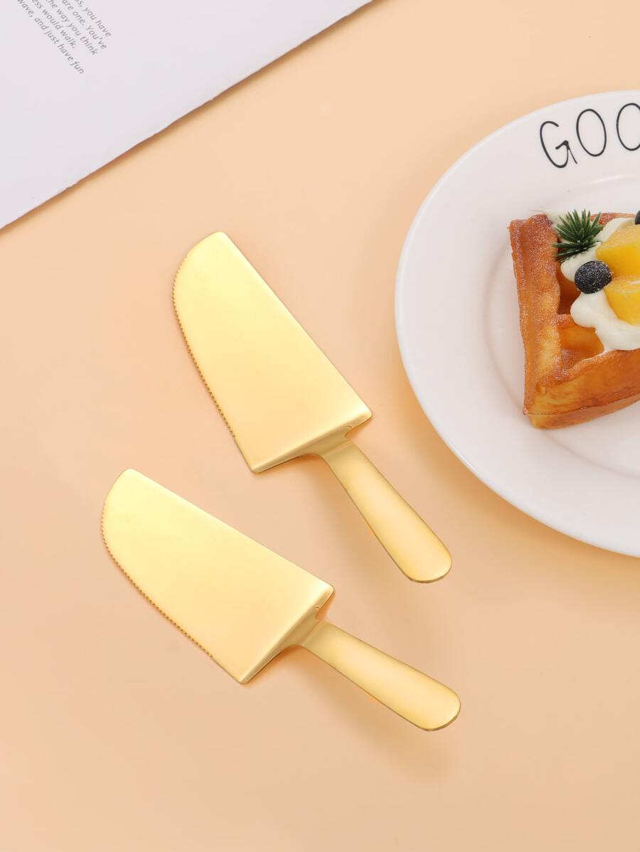 1 pieza Cuchillo de acero inoxidable - Dorado - Ver 1