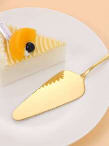 1pc Stainless Steel Spatula & 4pcs Fork - Gold - View 4