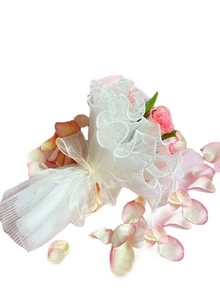 1pc Plain Ruffle Decor Gift Wrapping Paper - White - View 3