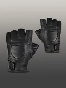 1 雙個性化 Pu 手套 - 黑色 - 查看 1