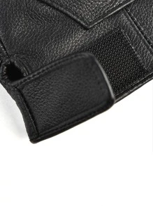 1 雙個性化 Pu 手套 - 黑色 - 查看 3