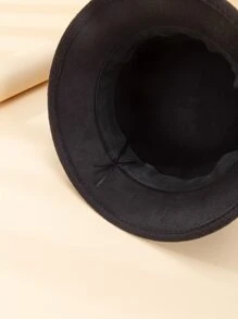 Bow Decor Bucket Hat - Black - View 4