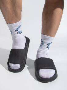 Dép xỏ ngón nam đơn giản và đa năng mới, thoáng khí, nhẹ, trong nhà/ngoài trời cho các hoạt động thường ngày và bãi biển - màu đen - Xem 2