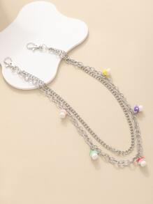 蘑菇吊墜多層褲鏈 - 彩色 - 查看 3