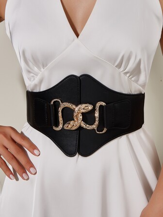 Steampunk Snake Design Buckle Corset Belt For Coats And Dresses Halloween Waist Traineraccessories For Ladies For Dress Western Cowboy Cowgirl Country Wear Vintage Black Belt Women Corset Belt For Dress,Waist Trainer Waist-Shaping For Waist Slimming And Tummy Control