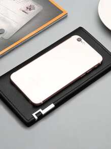 Cartera larga con gráfico de letras para hombres, regalo para papá, funda para talonario, ligera, moderna, de tarjeta de crédito empresarial, tarjeta de identificación, dinero, efectivo, casual de negocios, regalo del Día del maestro, regalo para maestros, trabajo, negocios, commutar, viaje, vacaciones, oficina, para aniversario, para pareja, para regalo de cumpleaños, el Día de San Valentín, para regalo de trabajadores de cuello blanco, para hombres, para regalo masculino - Negro - Ver 2