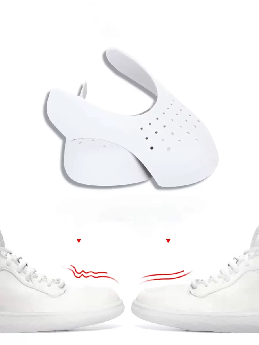 1pair White Color AntiWrinkle Shoe Crease Protector , Sneaker And