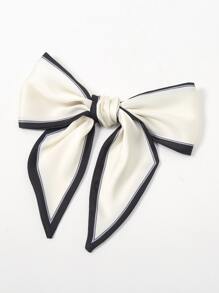 Elegant Striped Pattern Skinny Scarf - Beige - View 4