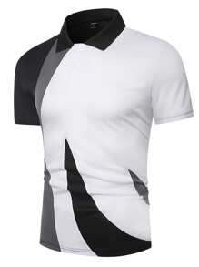 Manfinity Men Color Block Polo Shirt - Multicolor - View 3