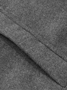 Manfinity Homme Men Slant Pocket Overcoat - Dark Grey - View 8