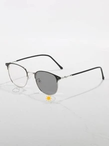 Changing Color Lens Fashion Glasses For Summer Beach Vacation,Outdoor,Travel - Silver - View 3