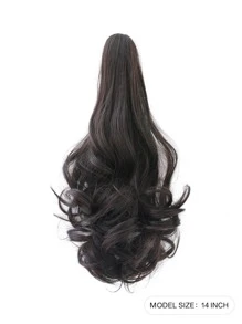 alicegarden Long Curly Synthetic Hair Ponytail With Claw - Brown - View 2