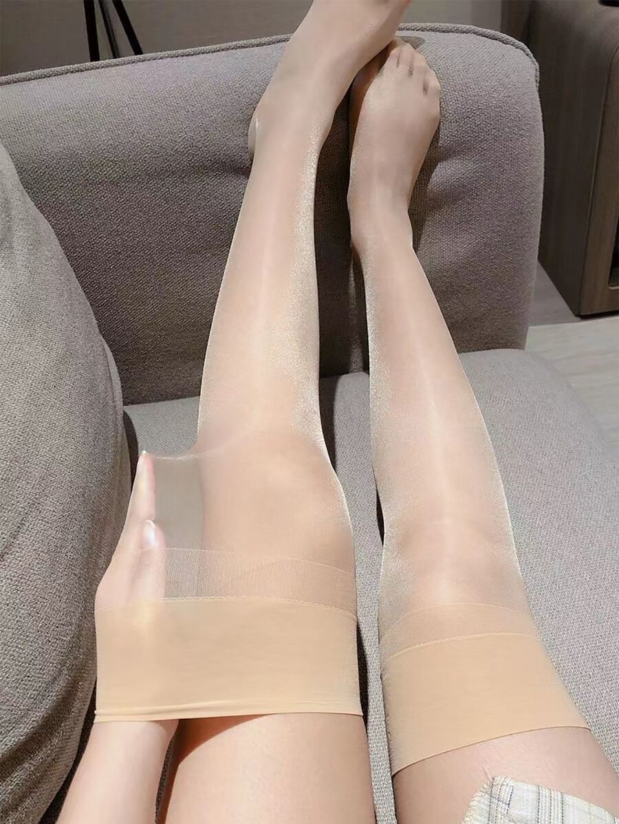 Calcetines sobre rodilla unicolor