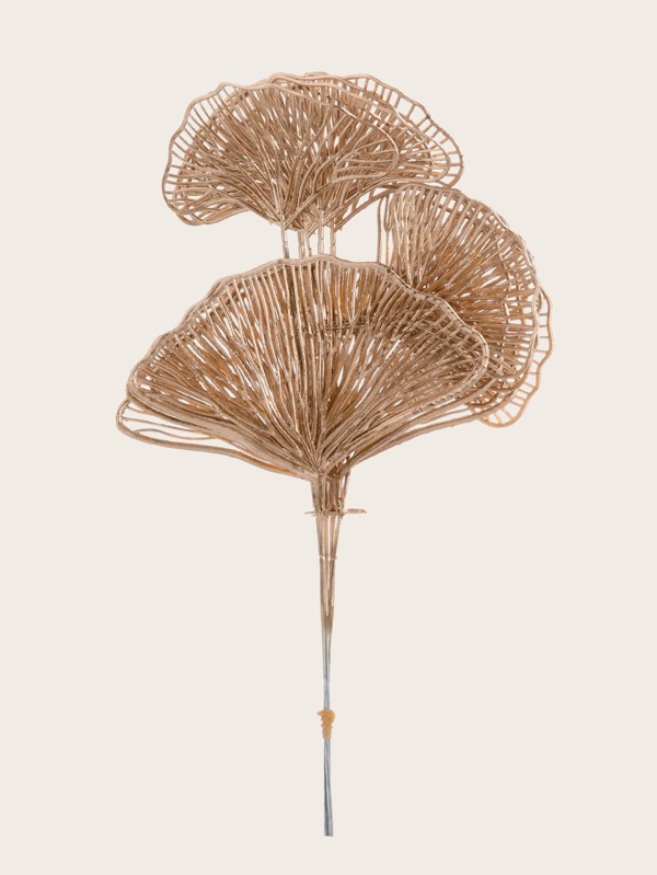 6pcs Artificial Metal Plants, Gold Plants Ginkgo Biloba, 14.2 Inches Tall, Fake Plants Gold Almond Leaf Shrubs Artificial Shrubs For Wedding Party Indoor DIY Home Office Desk Centre Decoration Garden Wedding Decoration, Valentine Day, Gift Gifts Birthday Graduation
