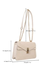 Minimalist Flap Chain Square Bag