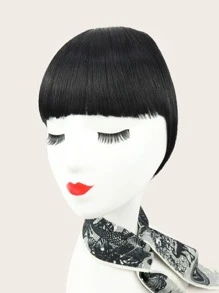 Tóc mái phía trước với tóc mai - màu đen - Xem 3