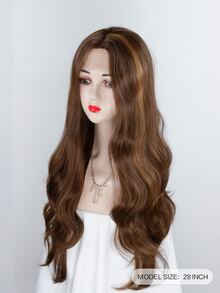 13*4*1 T型花邊長款小波浪人造假髮 - 彩色 - 查看 2