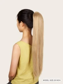 Extensión de pelo de cola de caballo larga, simple, práctica y multifuncional - Dorado - Ver 2