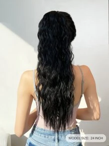1pc Long Curly Hairpiece - Black - View 5