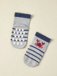 Bộ 3 đôi tất chống trượt, thiết kế dễ thương, thích hợp mang hàng ngày. - Nhiều màu - Xem 4