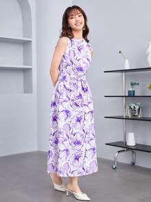 MOTF PREMIUM LINEN BELTED DRESS - Multicolor - View 4