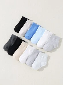 Bebé 12 pares Calcetines unicolor - Multicolor - Ver 2