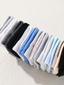 Bebé 12 pares Calcetines unicolor - Multicolor - Ver 3