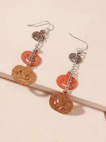 Halloween Pumpkin Drop Earrings - Multicolor - View 1
