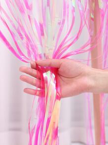 1 st metallfolie fransar engångsbord kjol - Skrikrosa - Visa 4