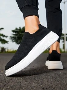 Hombres Zapatillas deportivas sin cordón - Blanco y Negro - Ver 2