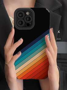 彩虹條紋手機殼 - 彩色 - 查看 2