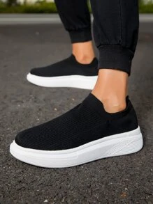 Hombres Zapatillas deportivas sin cordón - Blanco y Negro - Ver 1
