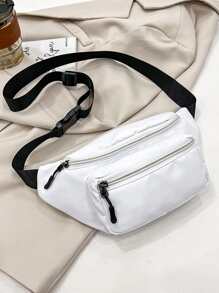 Minimalist Waist Bag - White - View 2