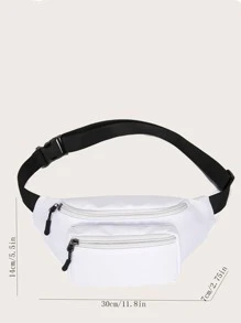 Minimalist Waist Bag - White - View 4