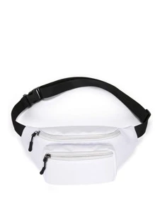 Minimalist Waist Bag - White - View 5