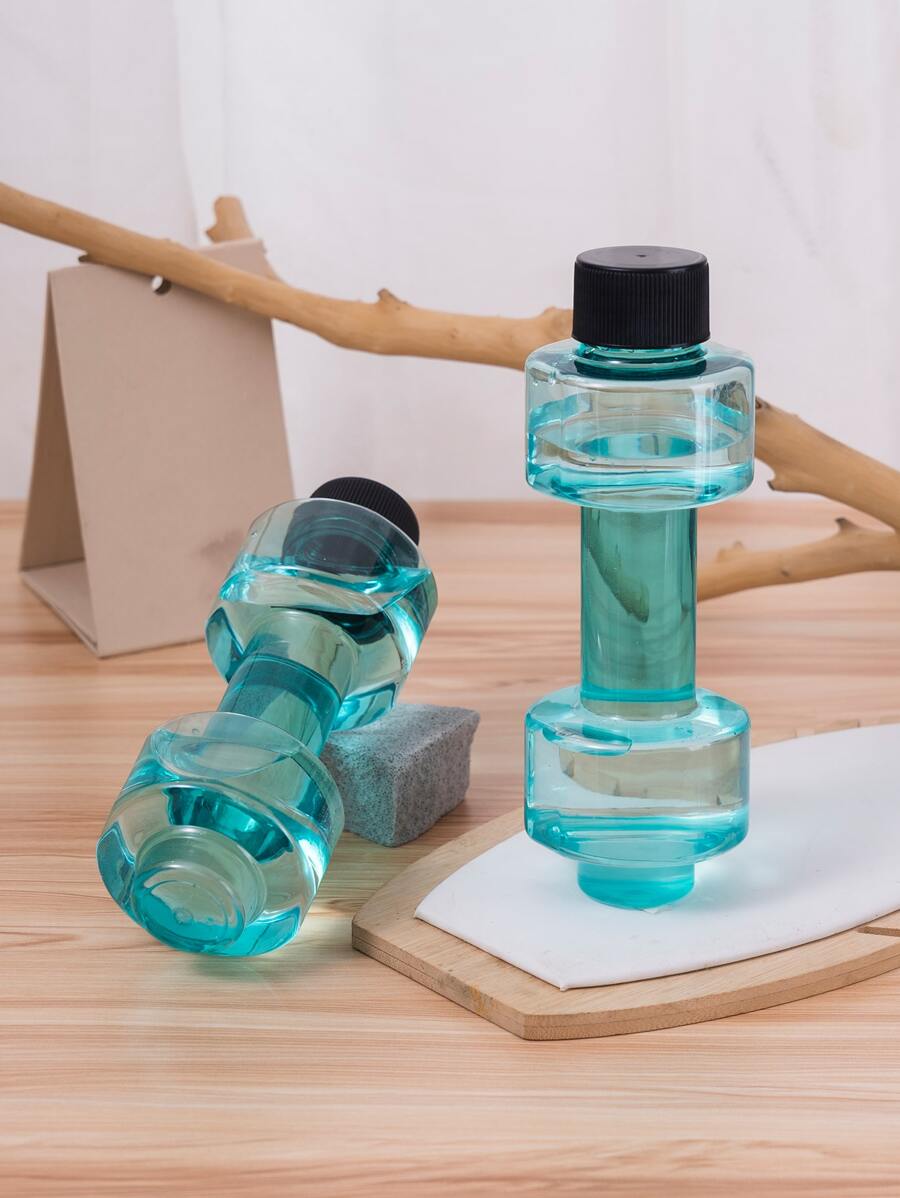 1 pieza Botella de agua en forma de pesa - Azul - Ver 1