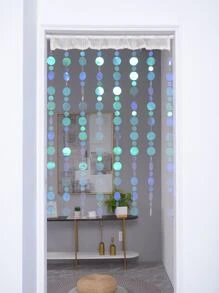 1 Set Multi-Color Gradient Radiant Sequin Door Curtains