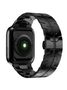 極簡風格錶帶適用於Apple Watch - 黑色 - 查看 2