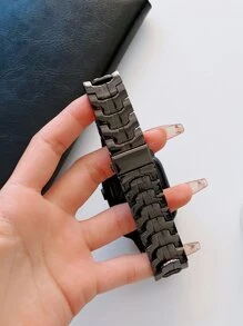 極簡風格錶帶適用於Apple Watch - 黑色 - 查看 4