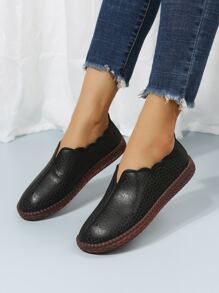 Mujer Zapatillas planas - Negro - Ver 1