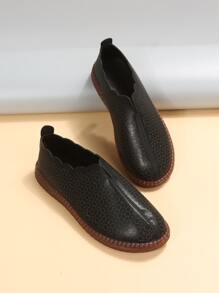 Mujer Zapatillas planas - Negro - Ver 2