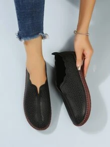 Mujer Zapatillas planas - Negro - Ver 4
