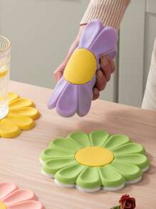 1入組花朵設計隨機色防燙套墊 - 彩色 - 查看 1