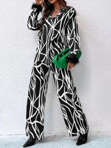 1 pieza Camisa con estampado de peluche puño - Blanco y Negro - Ver 7