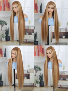 Extra Long Highlight 13X4 Transparent Lace Front Wigs With Baby Hair Pre Plucked Human Hair Wigs Top Quality For Women - SP4/27 - View 5