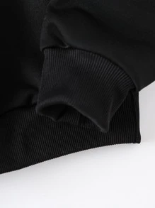 SHEIN Unity Christmas Print Sweatshirt for Christmas - Black - View 7